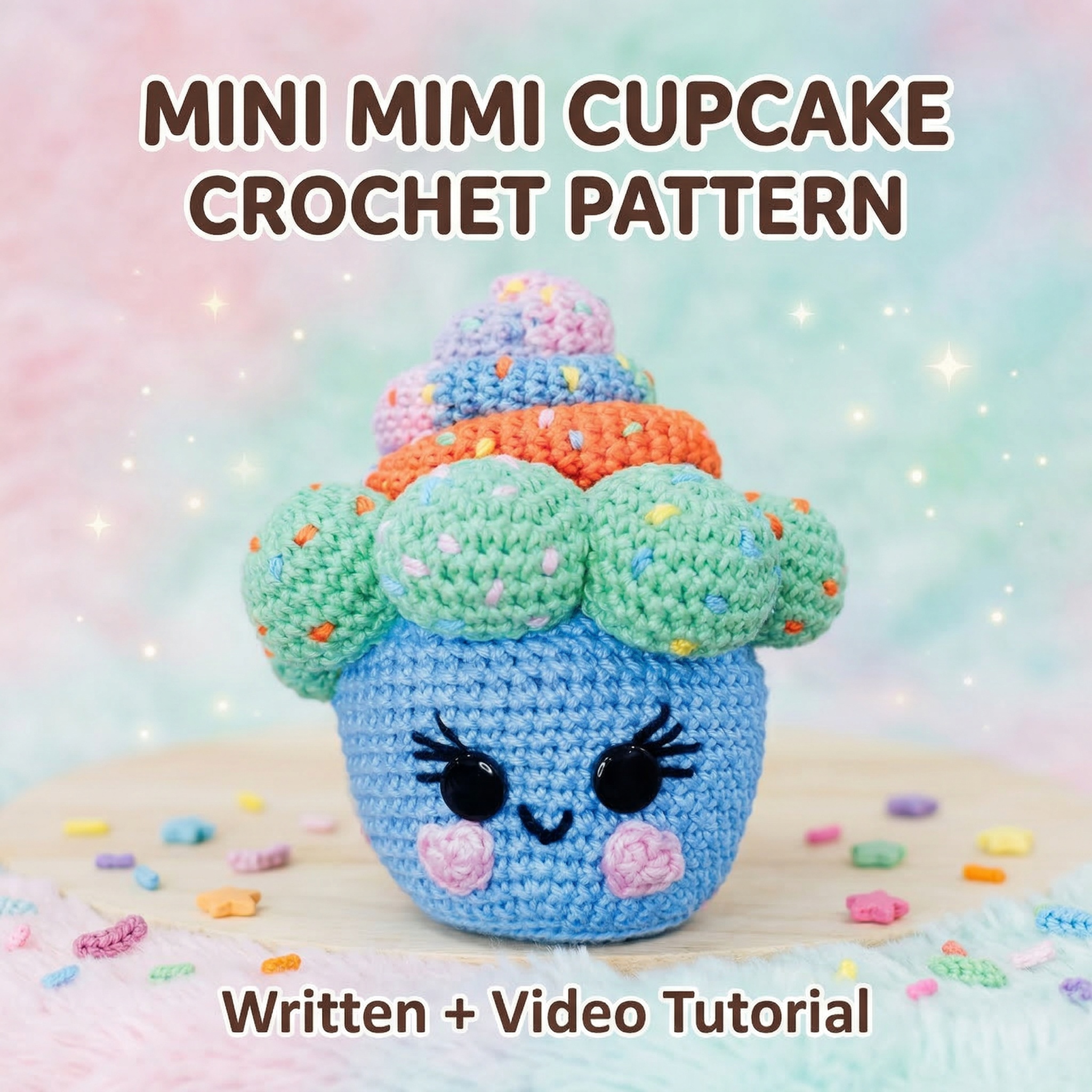 Cupcake Crochet Pattern PDF | Easy Cupcake Amigurumi | Beginner Friendly Tutorial